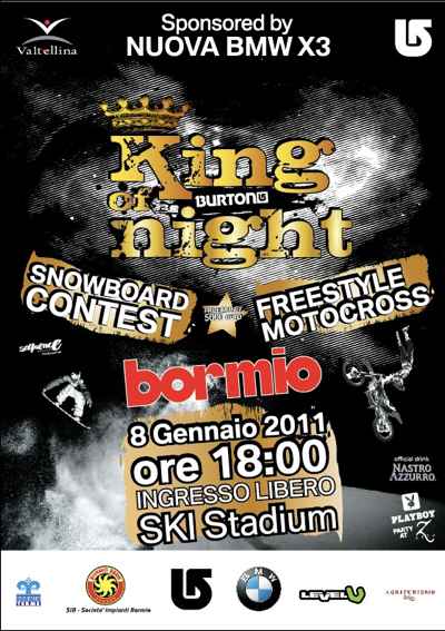 KING OF NIGHT A BORMIO CON BMW E BURTON. FREESTYLE E MOTORI!